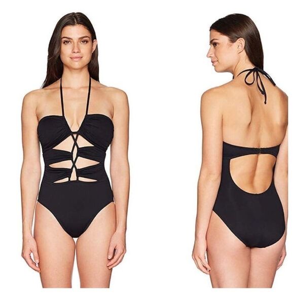 La Blanca Black Island Goddess One Piece Sz 8 - Picture 1 of 8